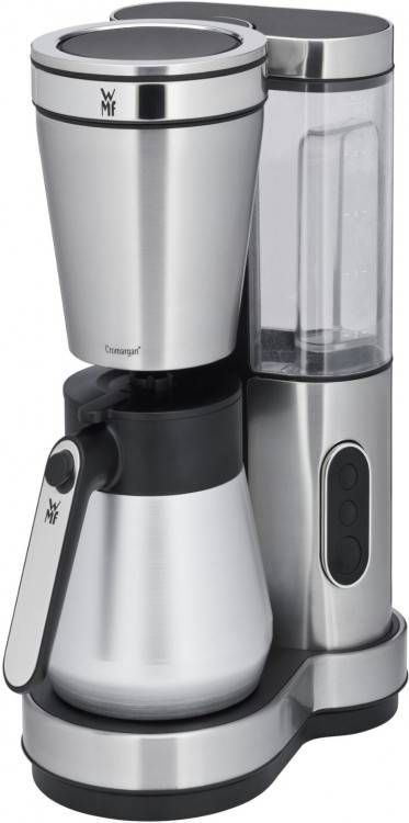 WMF 412160011 Stelio, Coffee Maker with Thermos, Capacity of 8 Cups, One Hand Opening, External Water Level Indicator, Cromargan: 18/10 Stainless Steel Case and Jug, 1000W