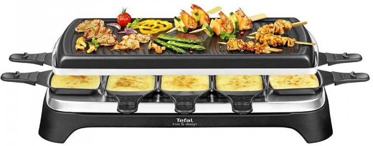 Tefal RE4588 Gourmet 10 Inox & Design raclette/grill/gourmet online kopen