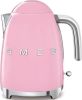 SMEG KLF03PKEU retro 50&apos, s style waterkoker, roze online kopen