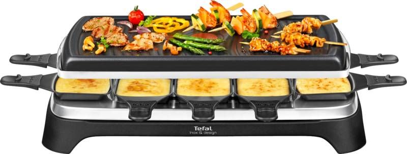 Tefal Gourmet 10 Inox & Design raclette/grill/gourmet - Dewaterkokershop.nl