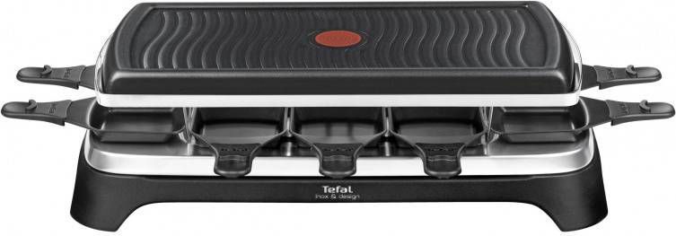 Tefal Raclette RE4588 Ambiance voor maximaal 10 personen, inclusief tafelgrill functie, grillplaat antiaanbak gecoat + geschikt voor de vaatwasser, 2 meter lange afneembare kabel, aan uitschakelaar online kopen