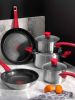 Tefal 5 delige pannenset Red Collection Zilverkleur/Rood online kopen