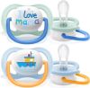 Philips AVENT Speen SCF080/01 ultra air speen, 0 tot 6 maanden boy, kaakvriendelijk en bpa vrij, set van 2, mama/boot(set ) online kopen