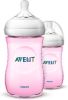 Philips Avent Natural Babyfles Langzame Toevoer 1+ Maanden 2 Stuks Roze Scf034/27 online kopen