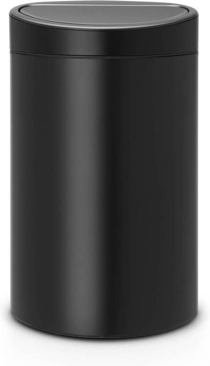 Brabantia Touch Bin Afvalemmer 40 Liter Met Kunststof Binnenemmer Matt  Black - Dewaterkokershop.nl